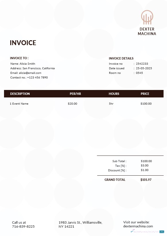 Download Music Band Invoice Template Photoshop template